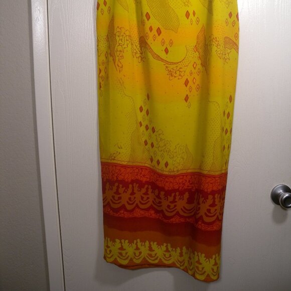 ESMERALDA FASHIONS Yellow Maxi Skirt Size: L - Picture 3 of 16